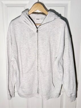 Garage Women’s Oversized Heather Light Gray Zip Up Hoodie - Size XS